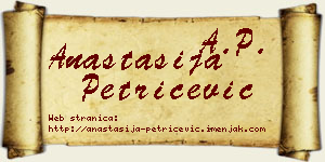 Anastasija Petričević vizit kartica